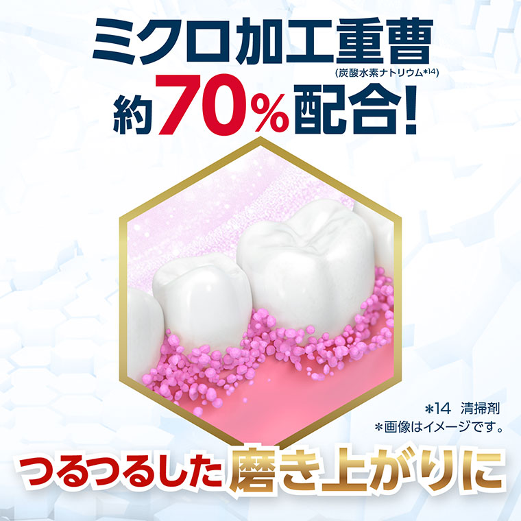 ミクロ加工重曹約70％配合！