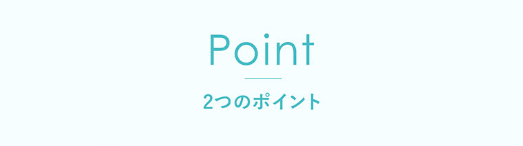 Point、2つのポイント。