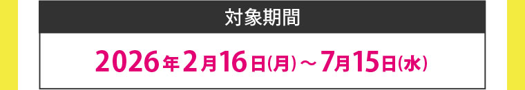 対象期間(詳細は本画像をご確認ください)