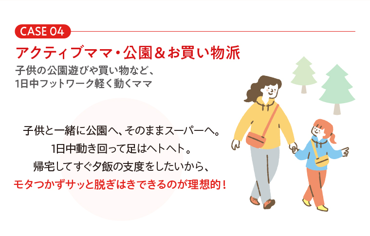 CASE 04　アクティブママ・公園＆お買い物派