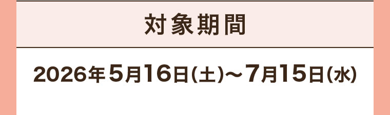 対象期間(詳細は本画像をご確認ください)