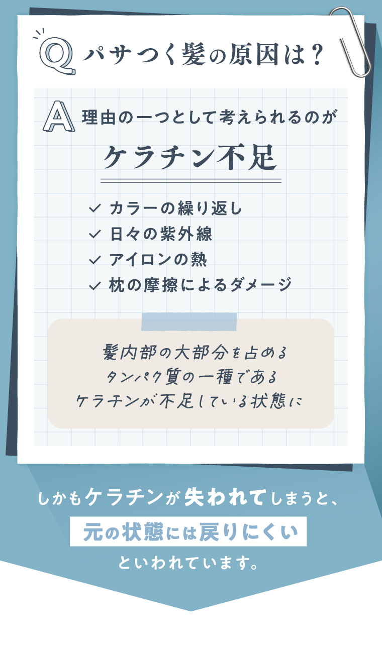 パサつく髪の原因は？