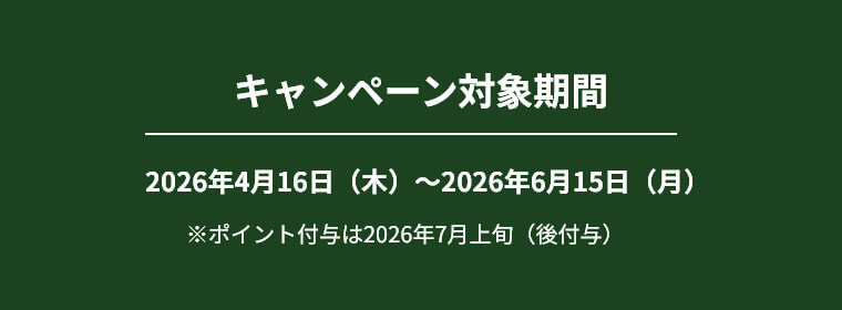 キャンペーン対象期間