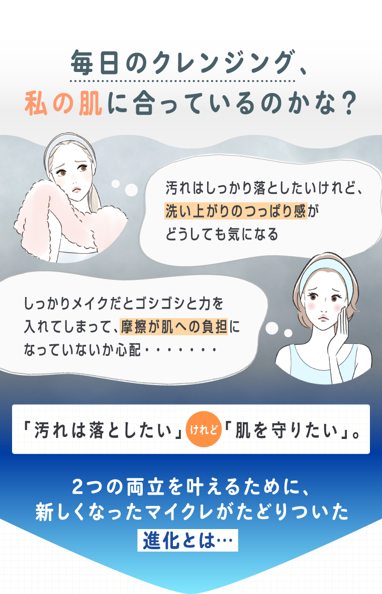 毎日のクレンジング、私の肌に合っているのかな？　新しくなったマイクレがたどりついた進化とは…