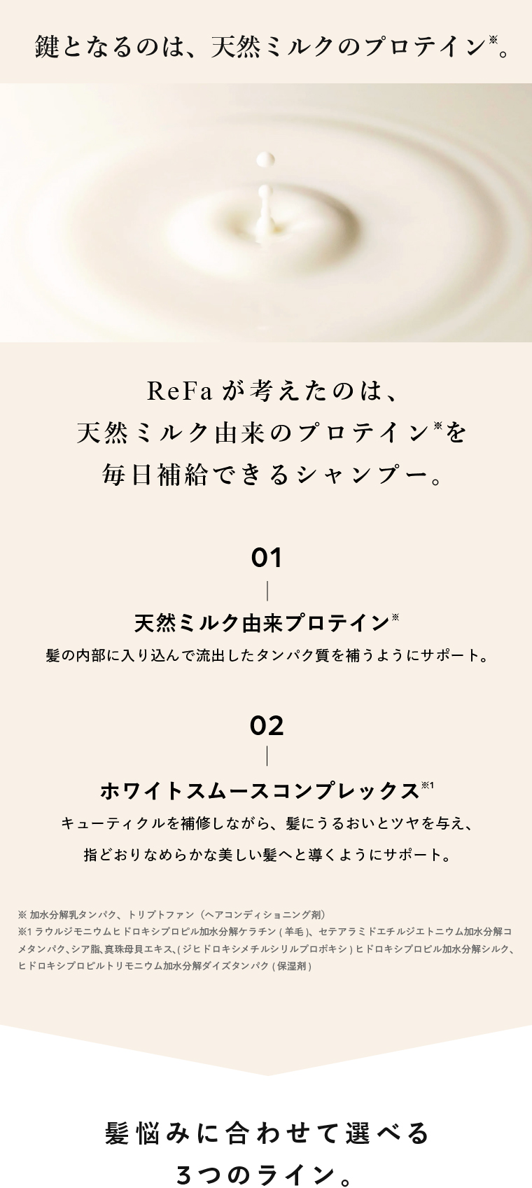 天然ミルクのプロテインについて