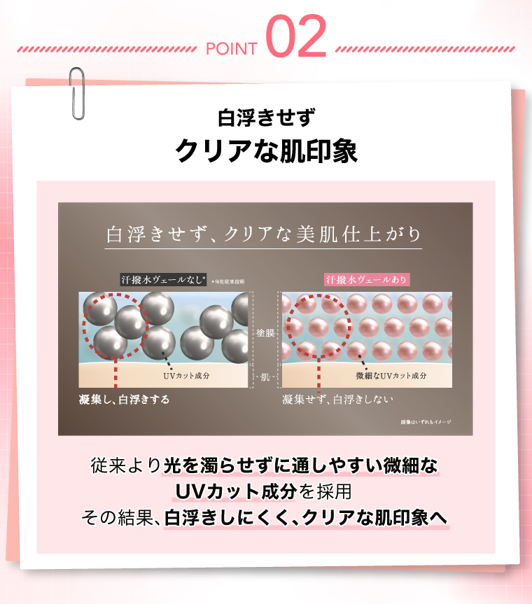 クリアな美肌仕上がり