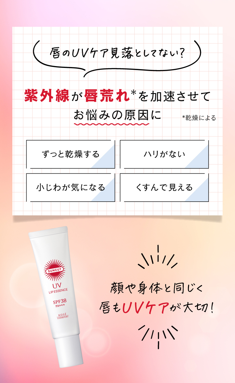 唇のUVケア見落としてない？