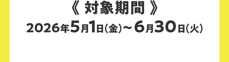 対象期間(詳細は本画像をご確認ください)