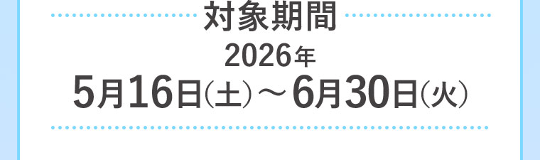 対象期間(詳細は本画像をご確認ください)