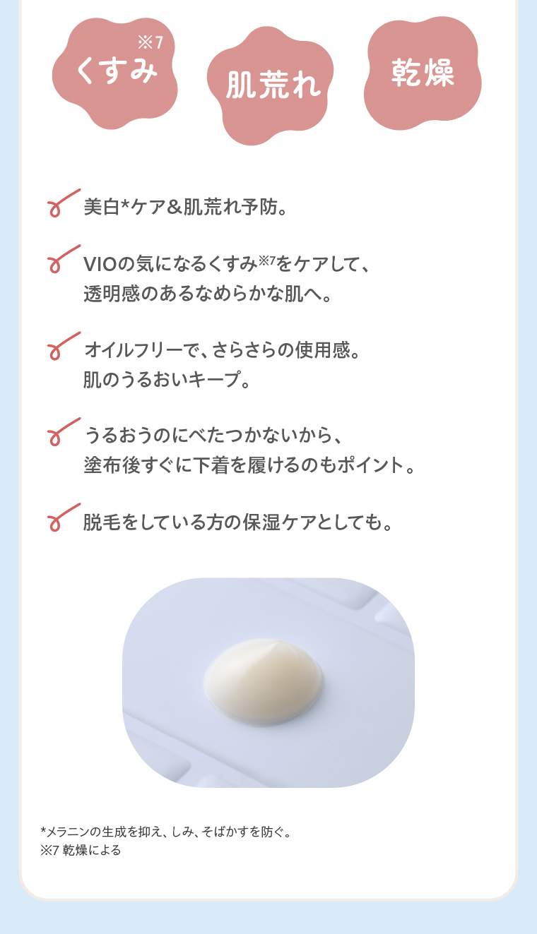 くすみ/肌荒れ/乾燥