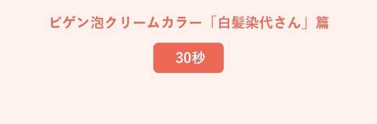 ビゲン 泡クリームカラー「白髪染代さん」 30秒