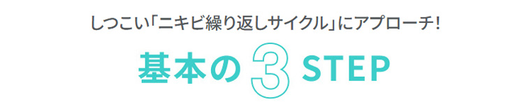しつこい「ニキビ繰り返しサイクル」にアプローチ！　基本の3STEP