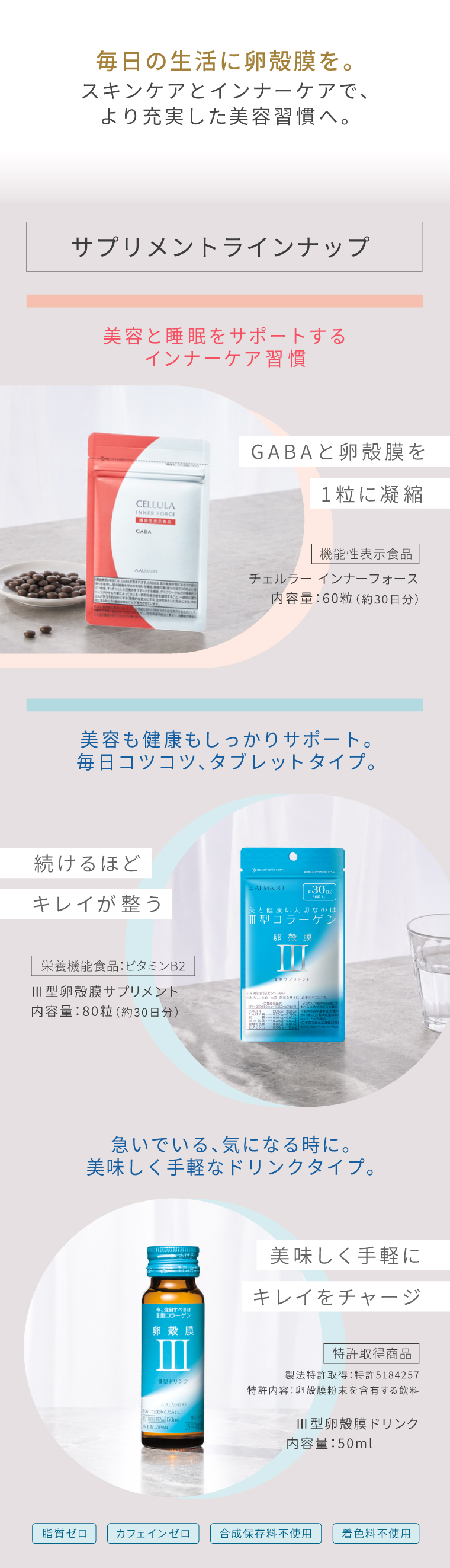 サプリメントラインナップ