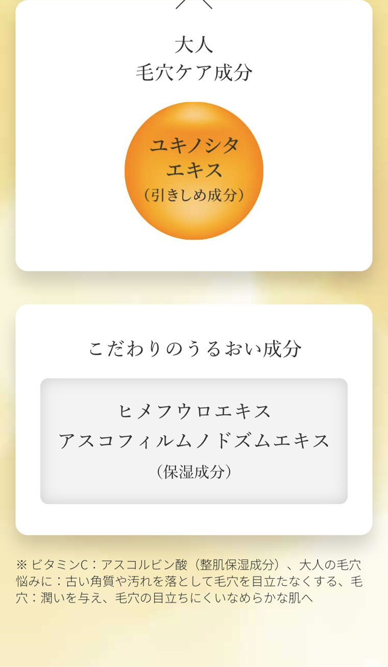 大人 毛穴ケア成分
