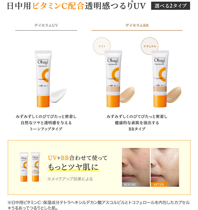 日中用ビタミンC配合透明感つるりUV