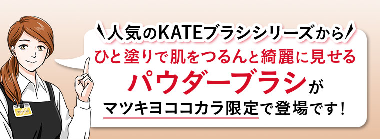 人気のKATEブラシシリーズから
