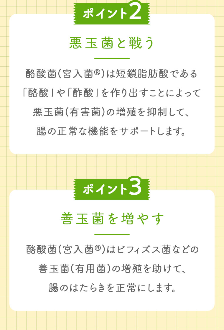ポイント2悪玉菌と戦う