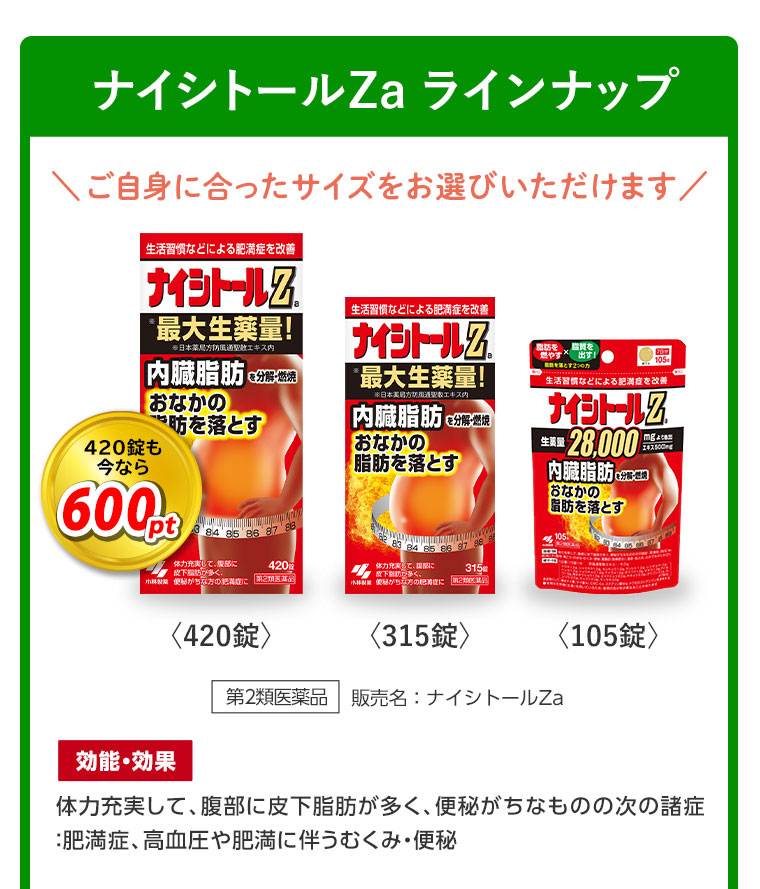 ナイシトールZa ラインナップ
