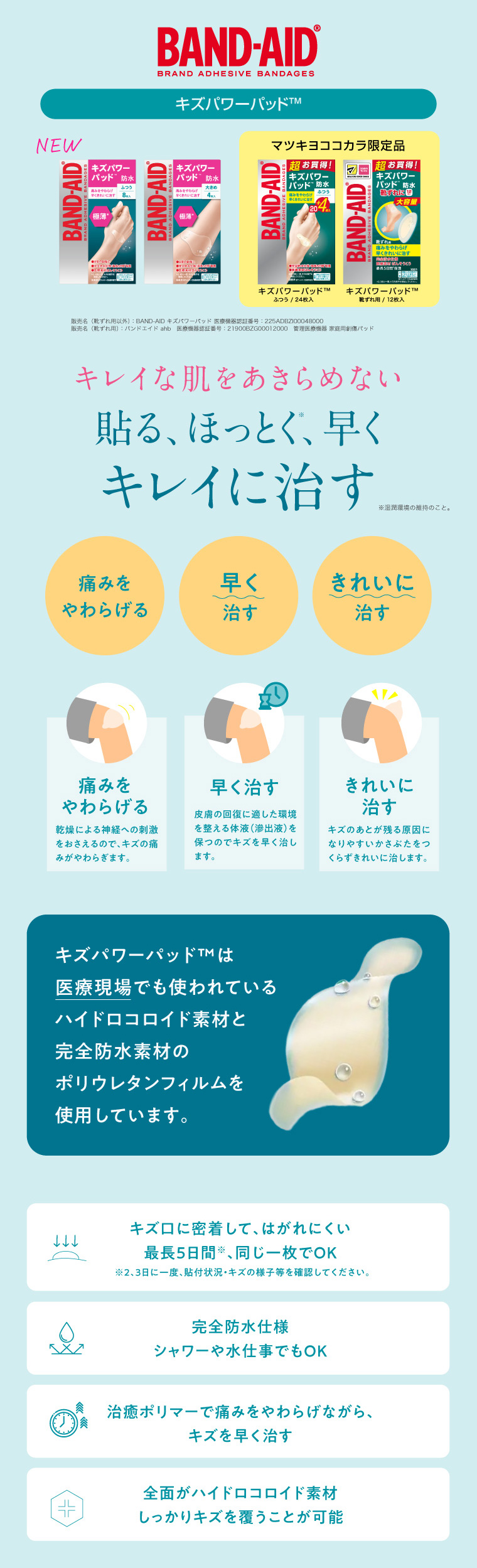 キレイな肌をあきらめない 貼る、ほっとく、早くキレイに治す