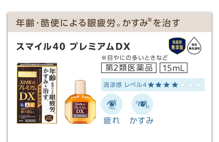 年齢・酷使による眼疲労。かすみを治す