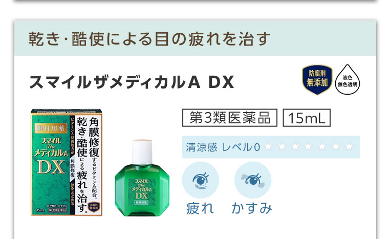 乾き・酷使による目の疲れを治す
