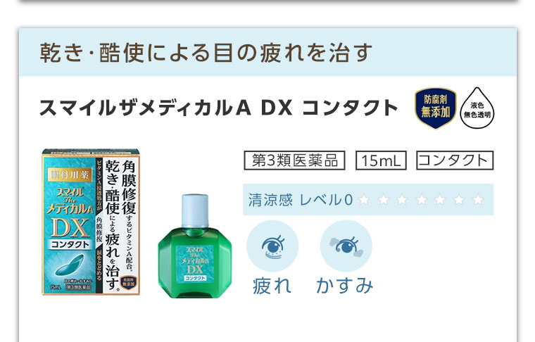 乾き・酷使による目の疲れを治す