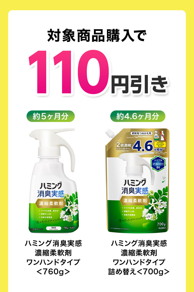対象商品購入で値引き