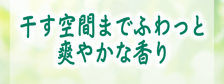 干す空間までふわっと爽やかな香り