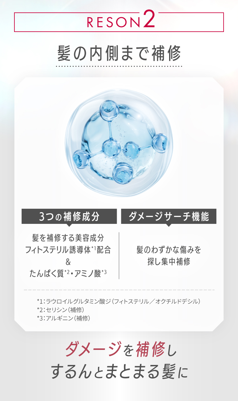 髪を内外から補修