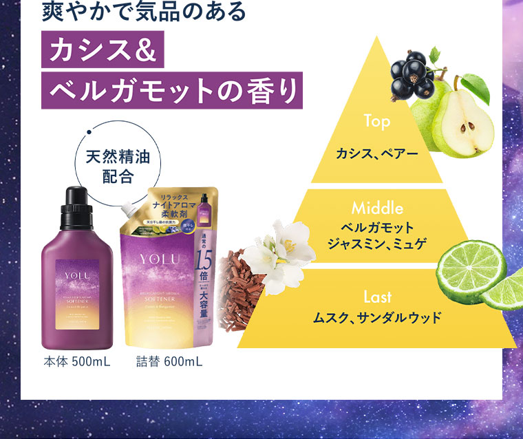 爽やかで気品のあるカシス＆ベルガモットの香り