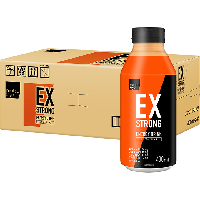 matsukiyo EXSTRONG エナジードリンク大容量 ケース 400ml×24本