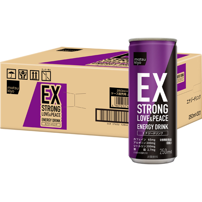 matsukiyo EXSTRONG LOVE&PEACEエナジードリンク ２５０ｍｌ×３０本