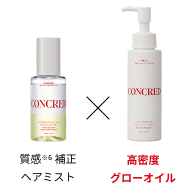 質感補正ヘアミスト × 高密度グローオイル