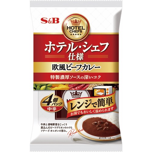 ホテル・シェフ仕様欧風ビーフカレー4個パックの画像