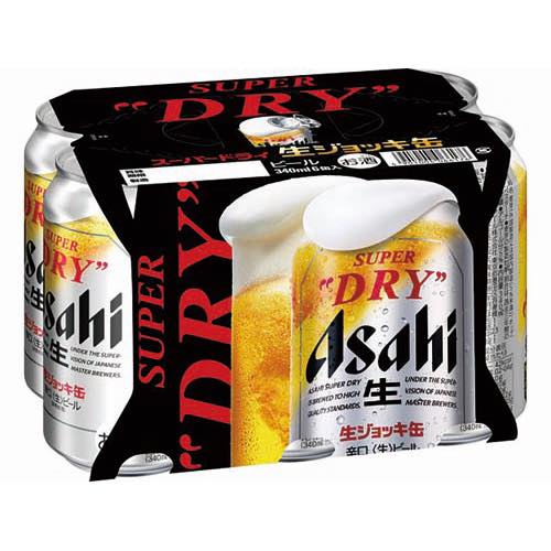 アサヒスーパードライ生ジョッキ缶６缶パックの画像