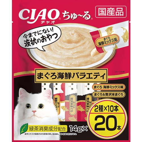 チャオちゅ~る20本入りまぐろ海鮮バラエティの画像