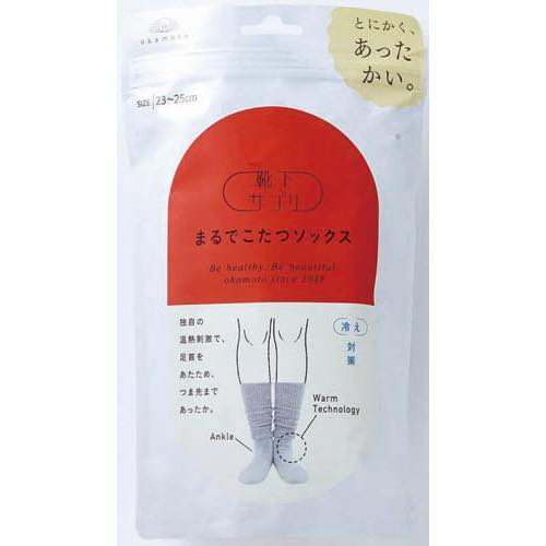 靴下サプリまるでこたつソックスグレーの画像