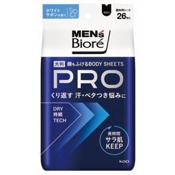 メンズビオレ顔もふけるボディシートＰＲＯホワイトサボンの香りの画像