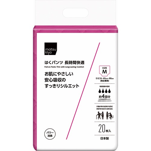 はくパンツうす型長時間快適 各種の画像