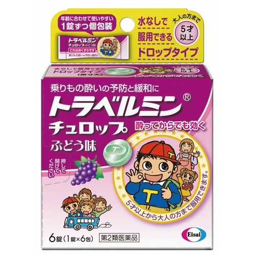 トラベルミンチュロップぶどう味の画像