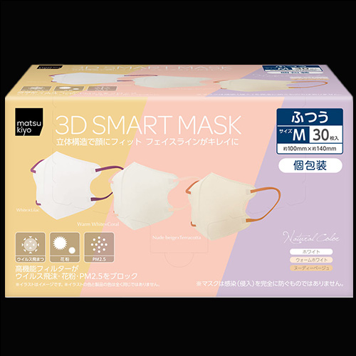 ３Ｄスマートマスクナチュラルカラーの画像