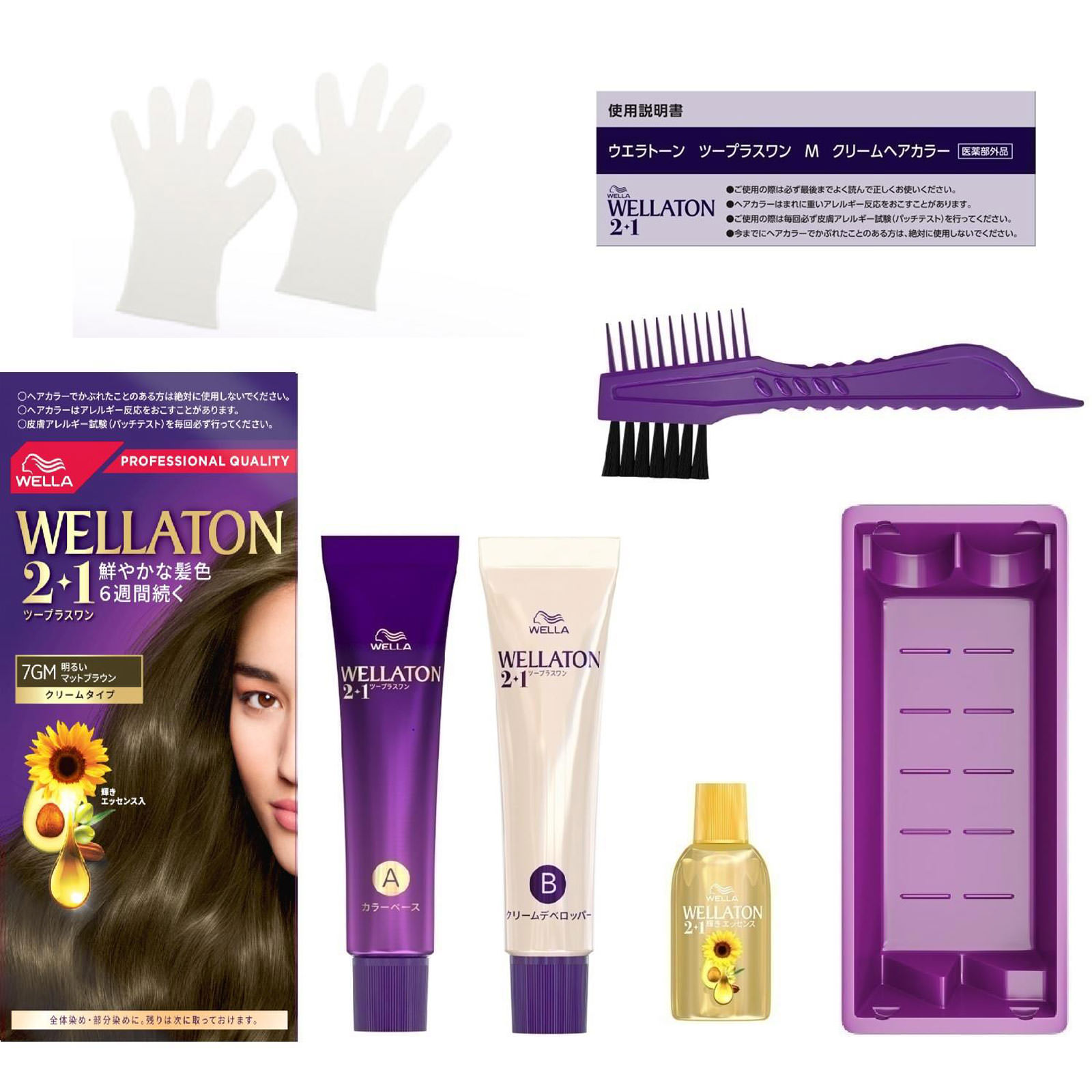 ウエラトーン ツープラスワン クリーム ７ＧＭ明るいマットブラウン ６０ｇ＋６０ｍｌ Ｗｅｌｌａ　ＡＧ (医薬部外品)
