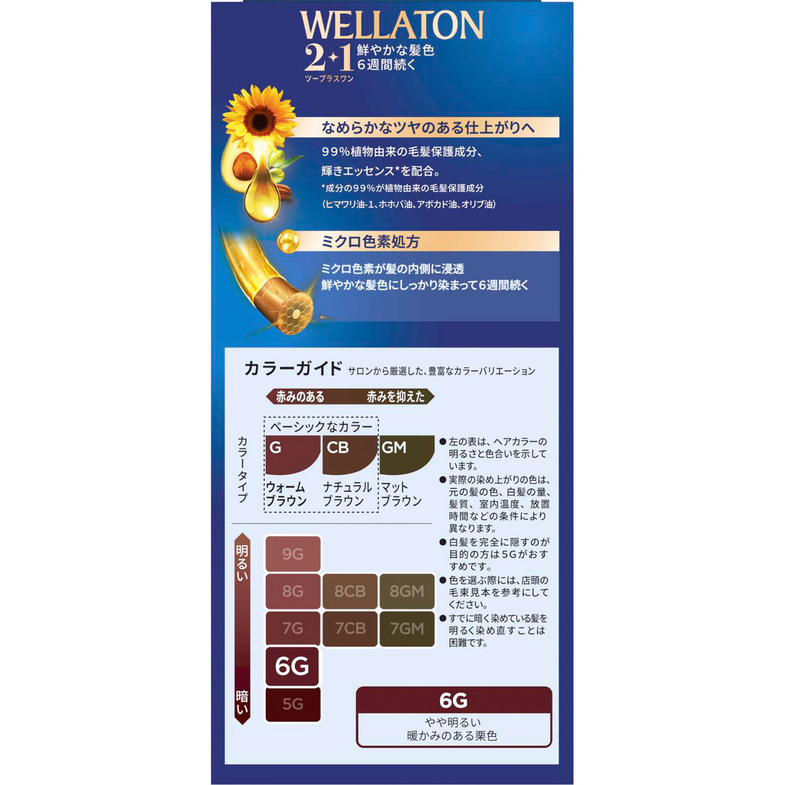 ウエラトーン ツープラスワン 液状 6G やや明るいウォームブラウン ４３ｇ＋８６ｍｌ Ｗｅｌｌａ　ＡＧ (医薬部外品)