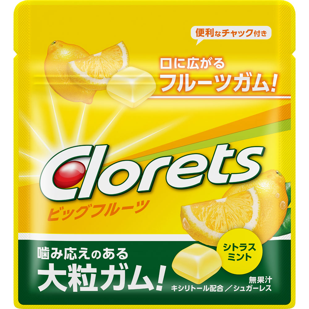 クロレッツ　ビッグフルーツ シトラスミント ミニパウチ １７ｇ モンデリーズ・ジャパン
