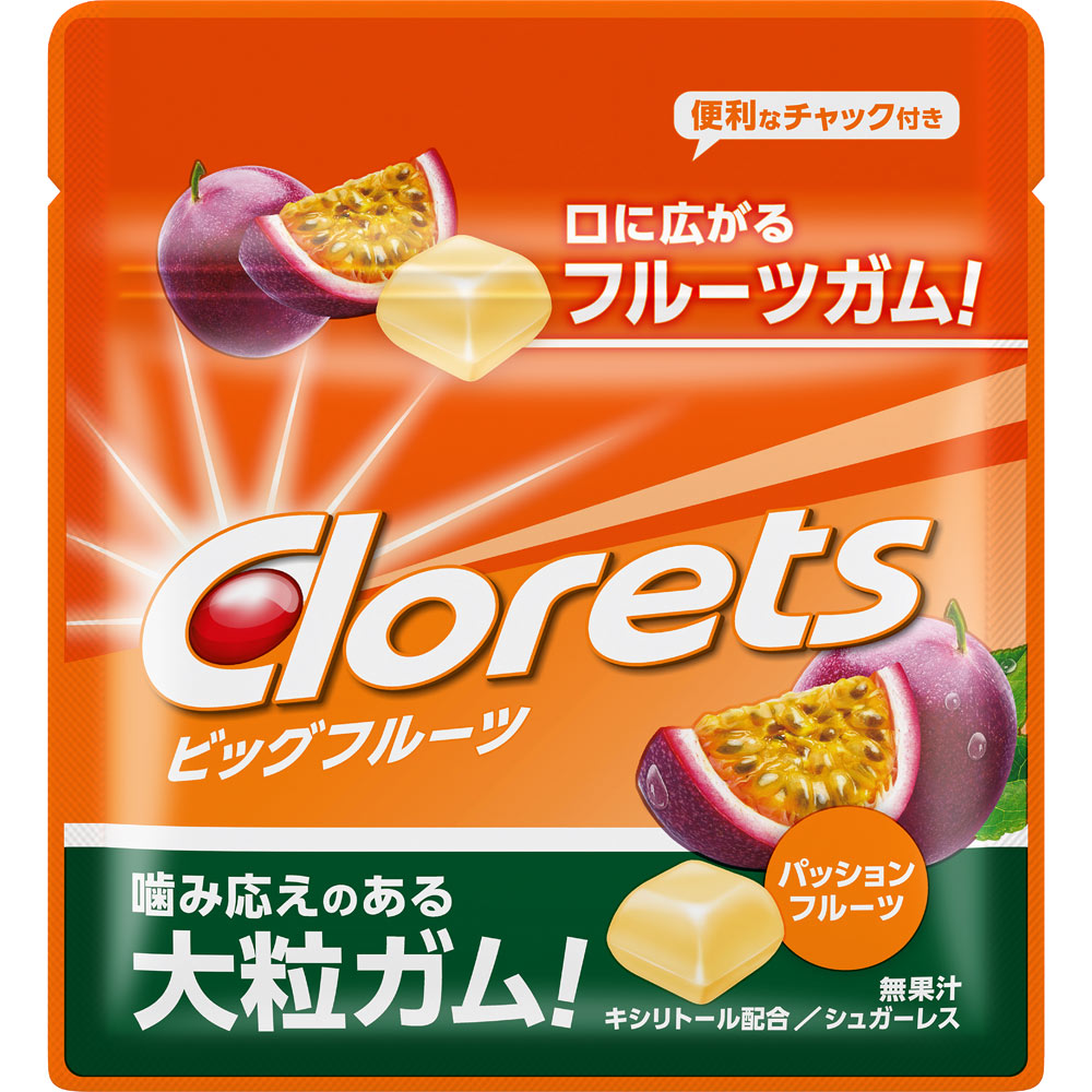 クロレッツ　ビッグフルーツ パッションフルーツ ミニパウチ １７ｇ モンデリーズ・ジャパン