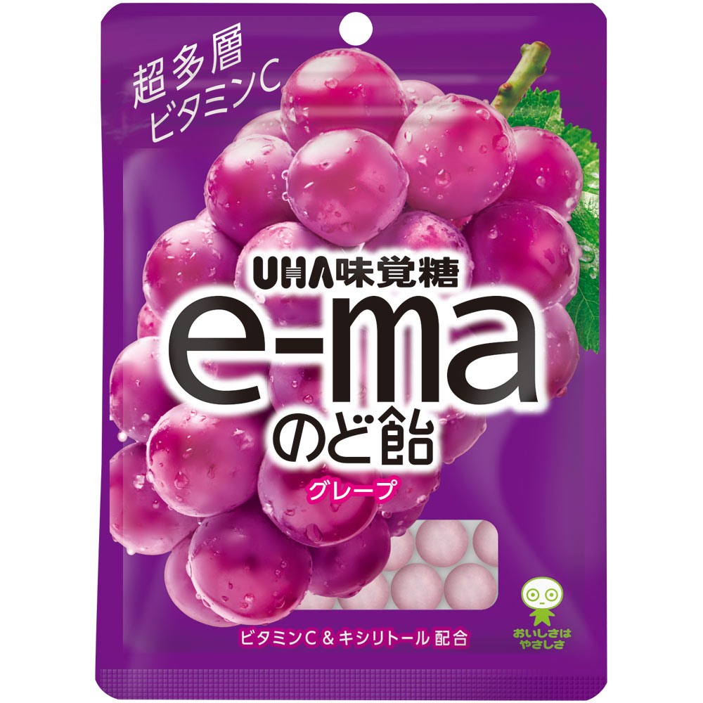 ｅ－ｍａのど飴袋 グレープ ５０Ｇ ＵＨＡ味覚糖