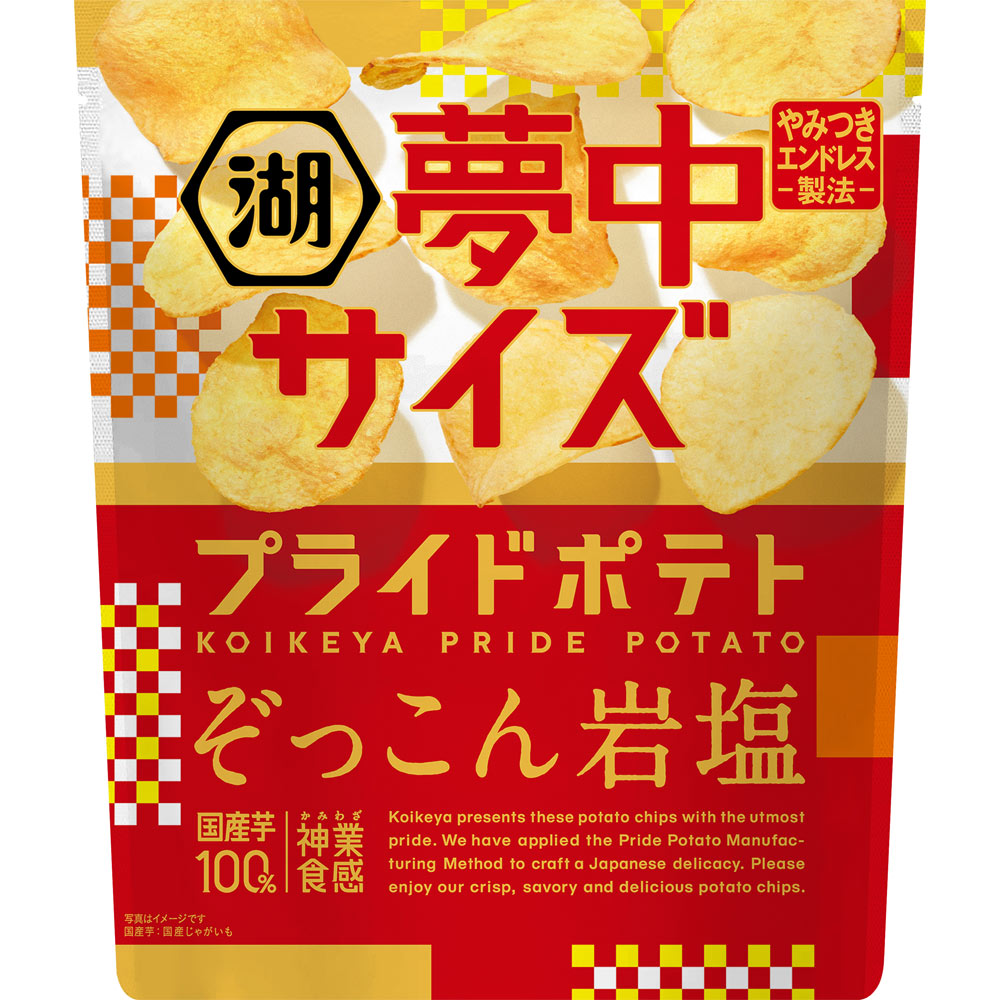 夢中サイズプライドポテト ぞっこん岩塩 １０２ｇ 湖池屋