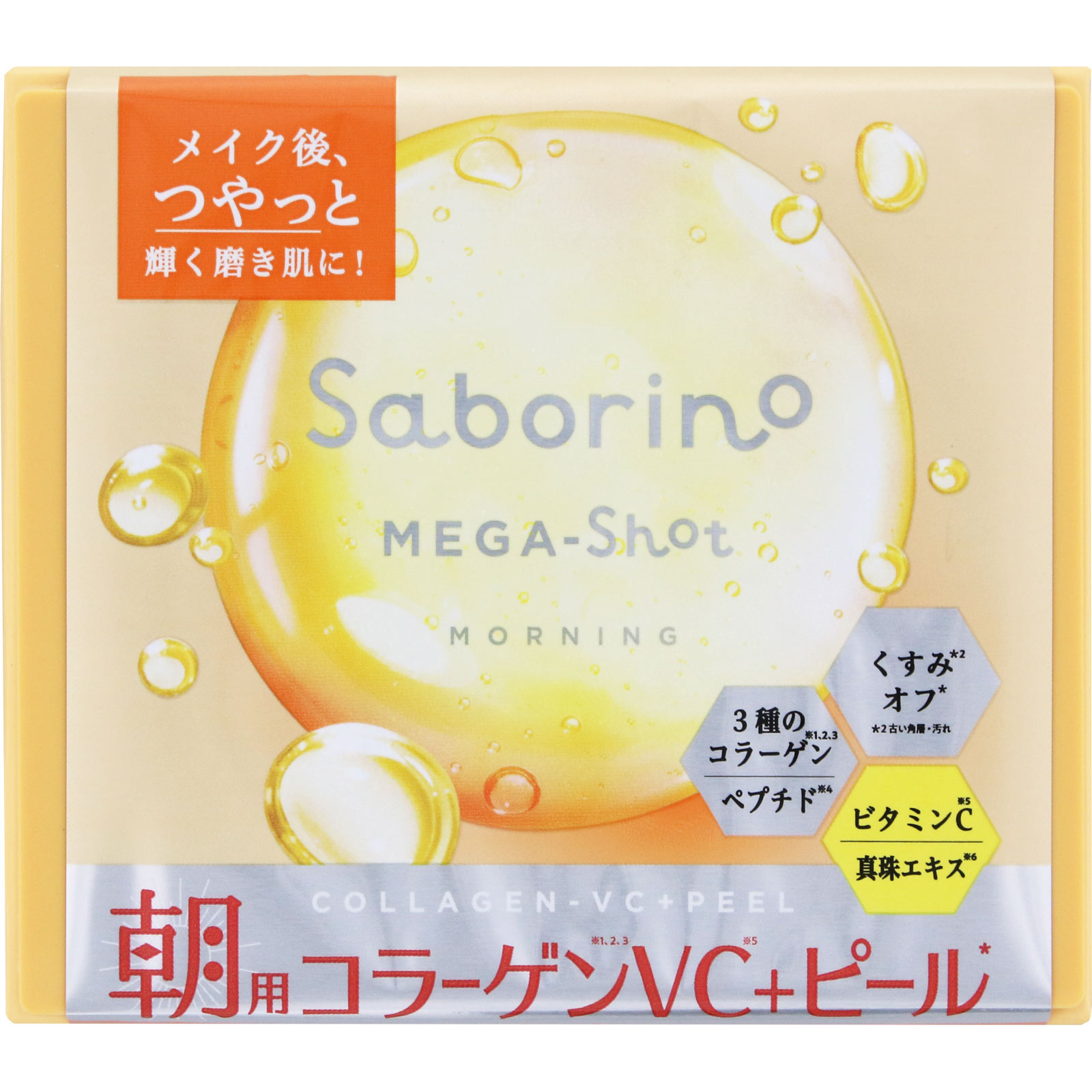 サボリーノ　メガショット 朝用ツヤピールマスク CC ３２枚 ＢＣＬ