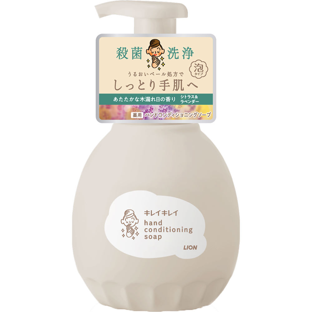 キレイキレイ　薬用ハンドコンディショニングソープ　あたたかな木漏れ日の香り　本体 ４５０ｍｌ ライオン (医薬部外品)