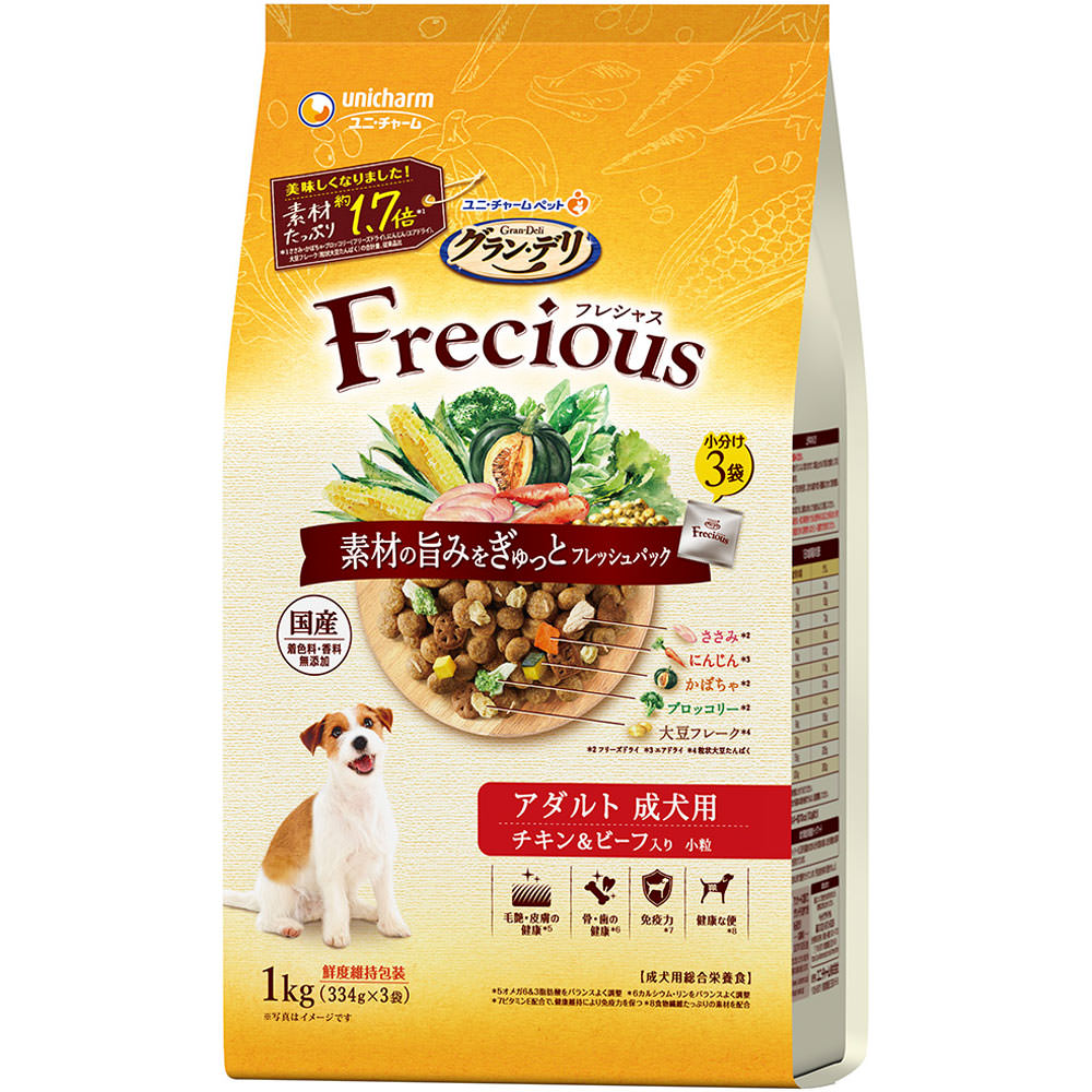 グラン・デリ フレシャス アダルトチキン＆ビーフ １ｋｇ ユニ・チャームペットケア